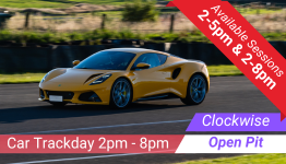 Car Trackday 2-5pm / 2-8pm'