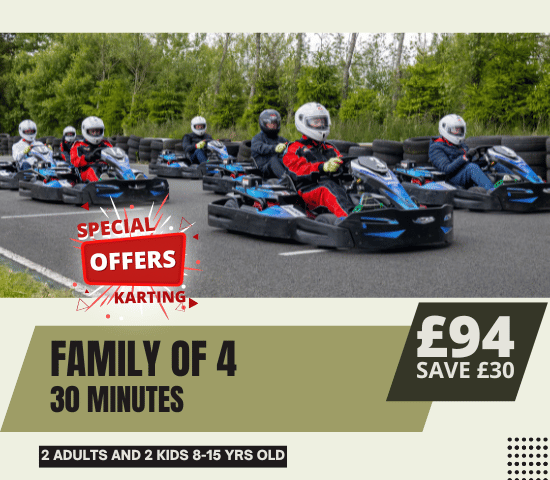 Family of 4  Karting [2 Adults & 2 Kids]