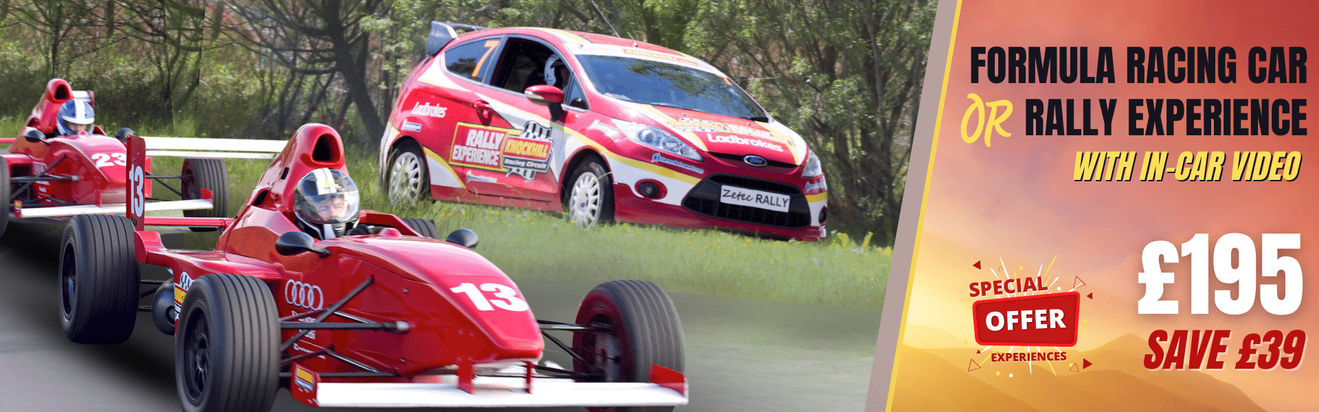 Formula Racing Car or Rally Experience
